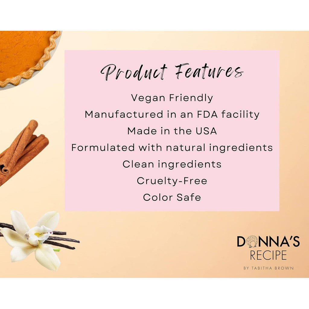 Donna's Recipe by Tabitha Brown Sweet Potato Pie Extra Creamy Hair Cream, 177 ml / 6 fl. oz.