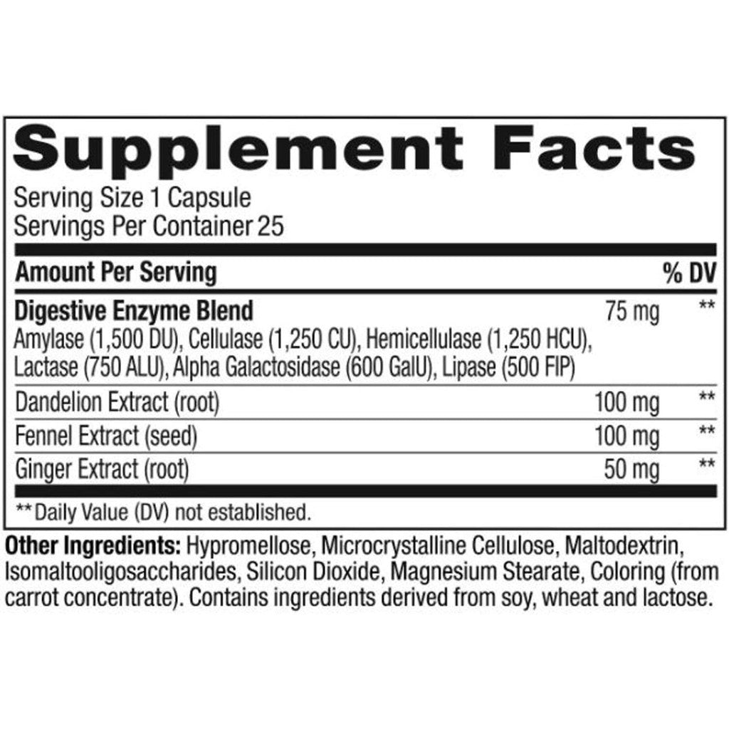 OLLY | Beat the Bloat, Blend Of Dandelion, Fennel And Ginger, (25 Capsules)