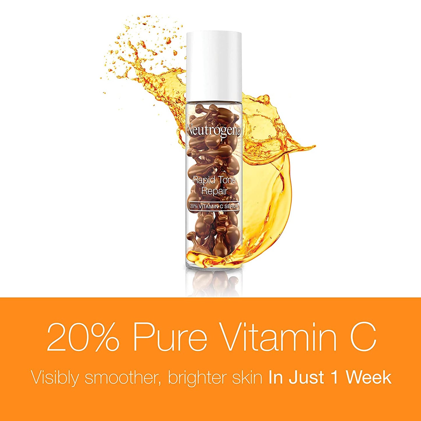 Neutrogena Rapid Tone Repair Brightening 20% Vitamin C Serum, 30 Serum Capsules