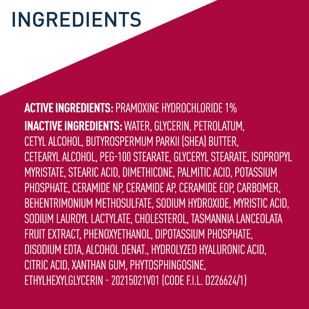 CeraVe Moisturizing Cream Dry Skin Itch Relief Cream, Fragrance Free, 12 oz. / 340g