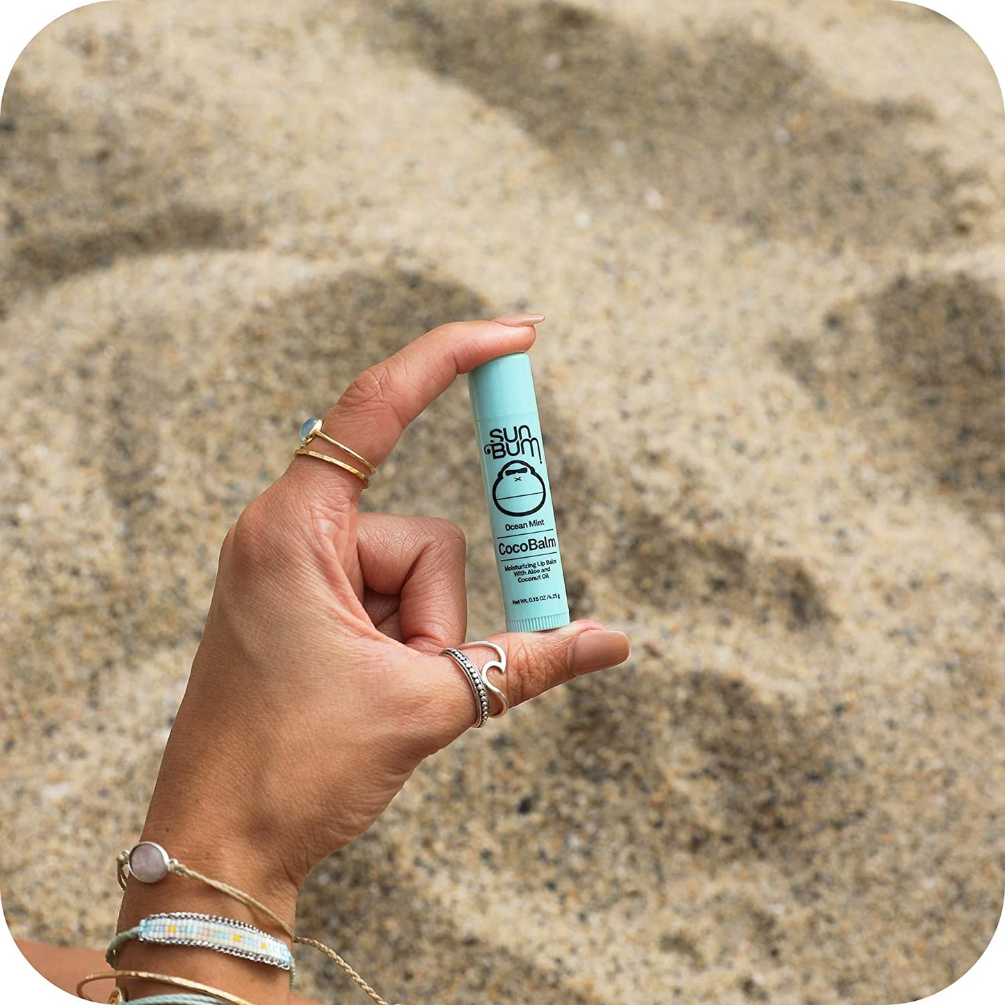 Sun Bum Ocean Mint Cocobalm Moisturizing Lip Balm with Aloe & Coconut Oil, 0.15 oz. / 4.25g