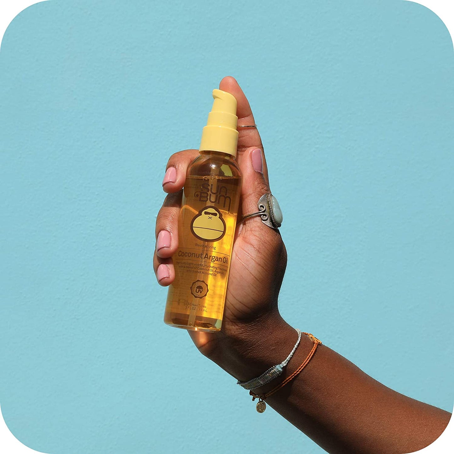 Sun Bum Revitalizing Coconut Argan Oil Smoothing & Restoring for All Hair Types, 3 fl.oz / 88ml