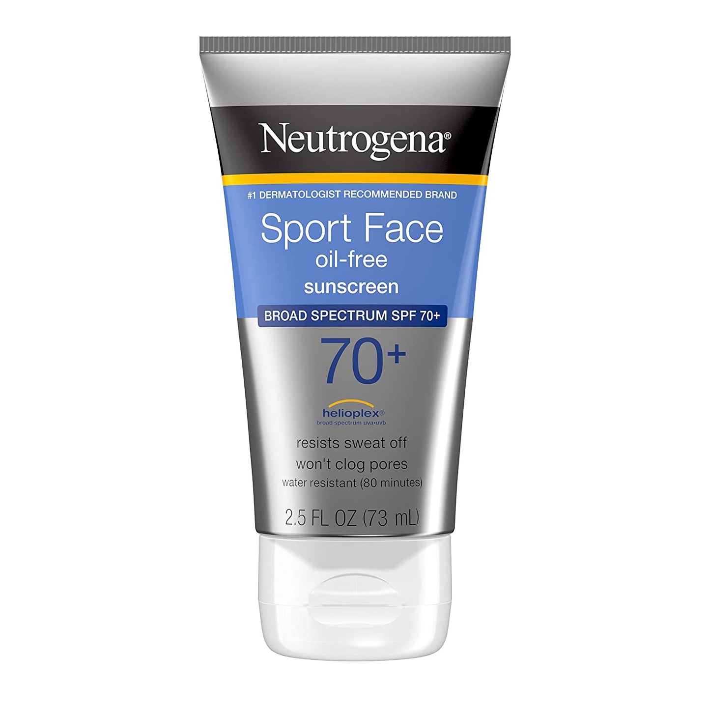 Neutrogena Sport Face Oil-Free Lotion Sunscreen Broad Spectrum SPF 70+, 2.5 fl.oz / 73ml