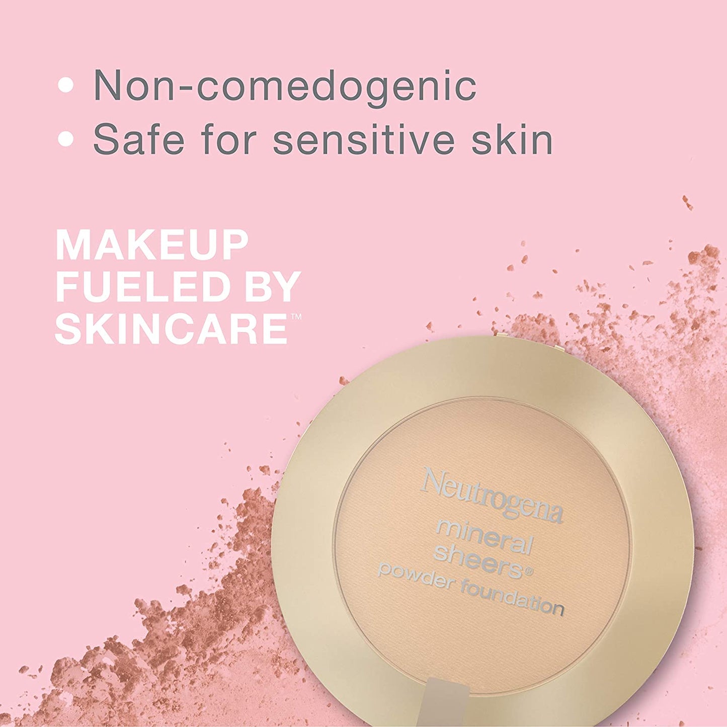Neutrogena Mineral Sheers Compact Powder Foundation in Natural Ivory 20, 0.34 oz. / 9.6 g (Lightweight & Oil-Free Mineral Foundation)