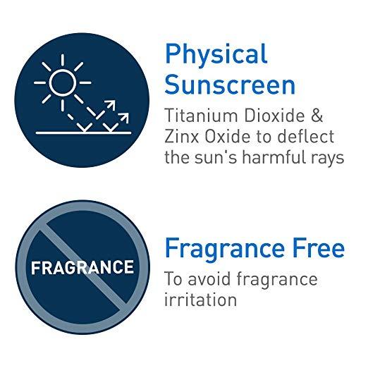 CeraVe Sunscreen Stick SPF 50, Invisible Zinc 0.47 oz NO BOX