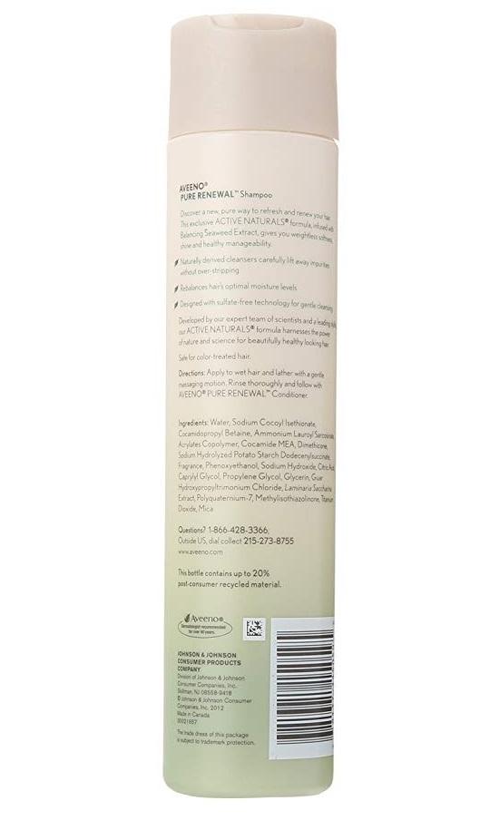 Aveeno Active Naturals Pure Renewal Shampoo 10.5 fl.oz