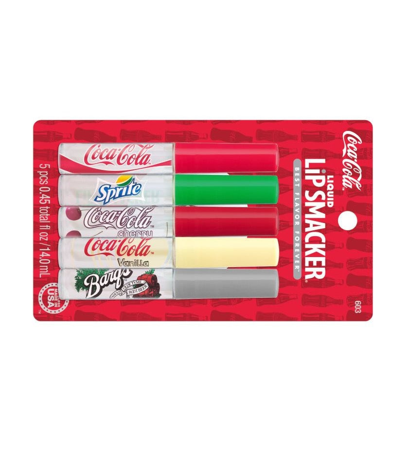 Lip Smacker Coca-Cola Liquid Lip Gloss Party Pack, 5 Count (Packaging may vary) 0.45 fl oz