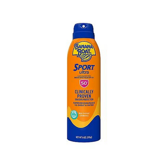 Banana Boat Sport UltraMist Clear Sunscreen Spray Broad Spectrum SPF50+ 170g, 1 Count