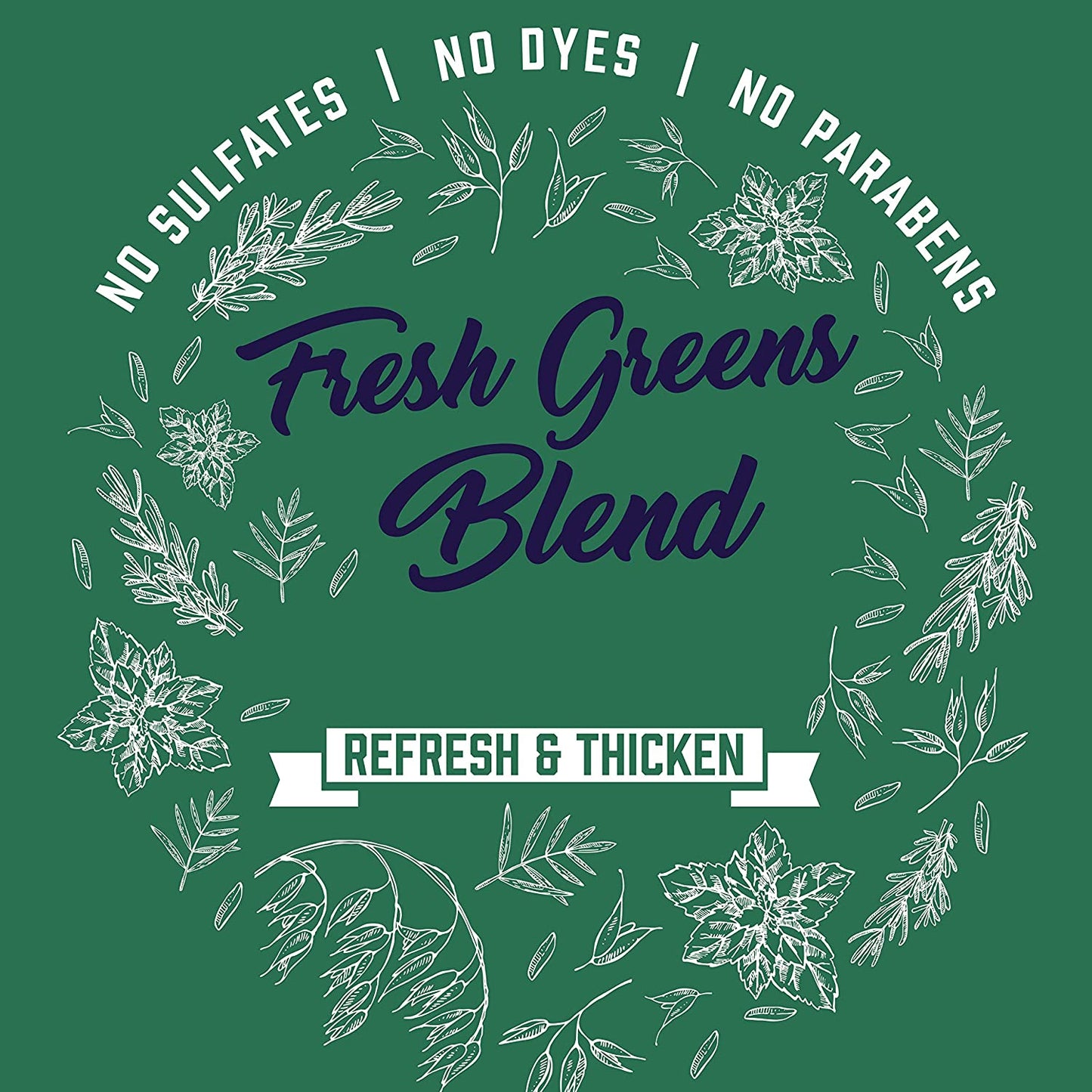 Aveeno Fresh Greens Blend Sulfate-Free Shampoo with Rosemary, Peppermint & Cucumber Refresh & Thicken, 12 fl.oz / 354ml