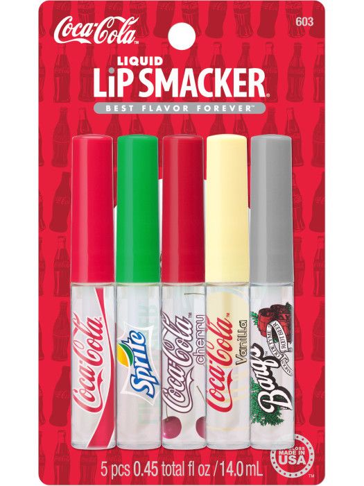 Lip Smacker Coca-Cola Liquid Lip Gloss Party Pack, 5 Count (Packaging may vary) 0.45 fl oz
