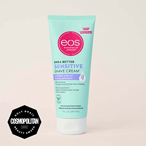 Eos Shea Better Sensitive Shave Cream Women's Shave Cream Non-Foaming With Colloidal Oatmeal 7 Fl Oz