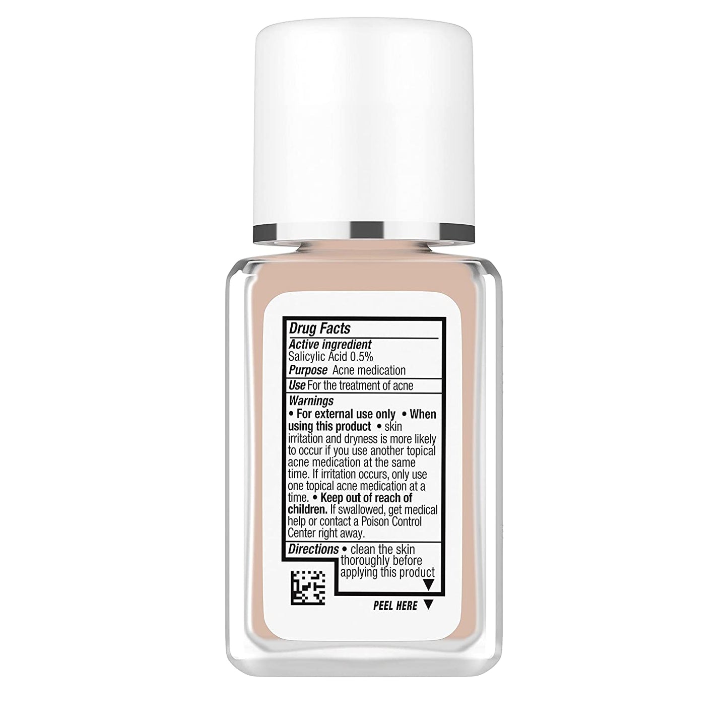 Neutrogena SkinClearing Oil-Free Makeup Liquid Foundation Blemish Treatment with Salicylic Acid in 20 Natural Ivory, 1 fl.oz / 30 ml
