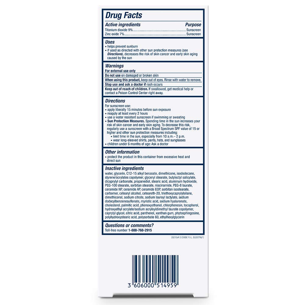 CeraVe Essential Ceramides & Niacinamide Hydrating Mineral Sunscreen SPF 50 , 2.5 fl.oz / 75 ml