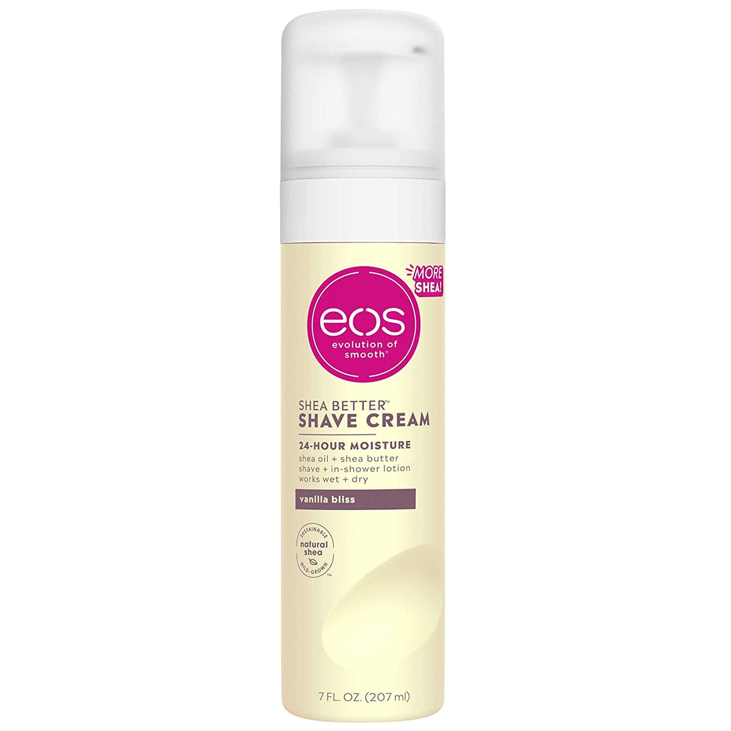 Eos Shea Better Shaving Cream for Women Vanilla Bliss, Shave Cream 207 ml / 7 fl oz