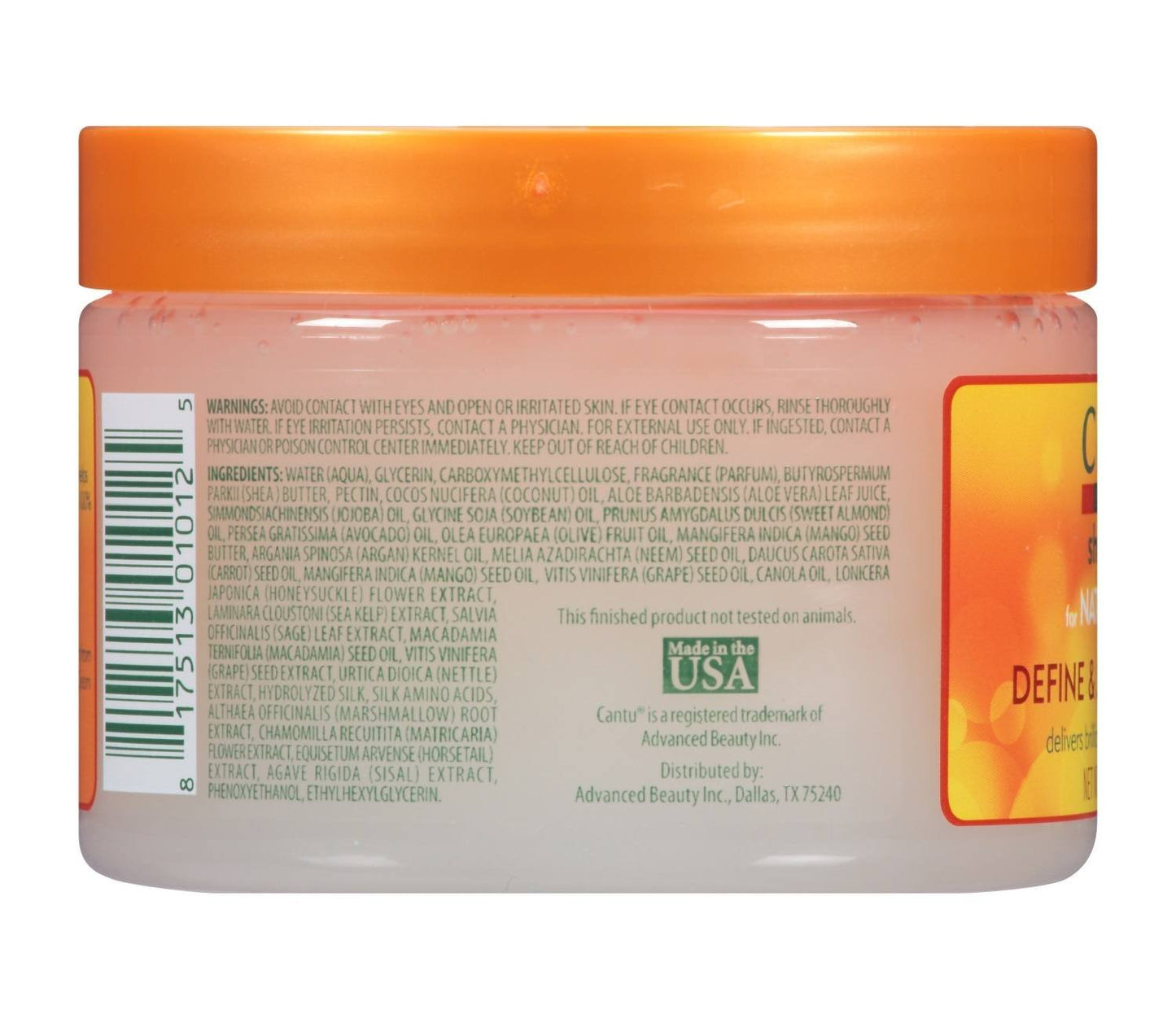 Cantu Shea Butter Define & Shine Custard for Natural Hair, 12 oz. / 340 g