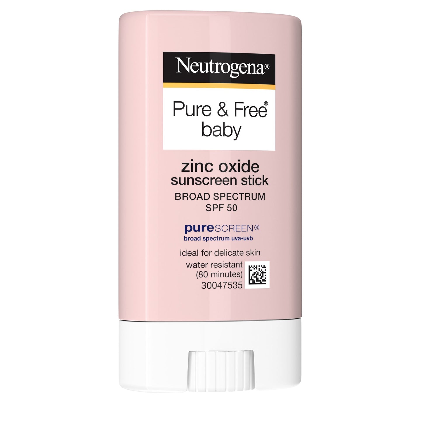 Neutrogena Pure & Free Baby Zinc Oxide Sunscreen Stick, SPF 50, 0.47 oz / 13g
