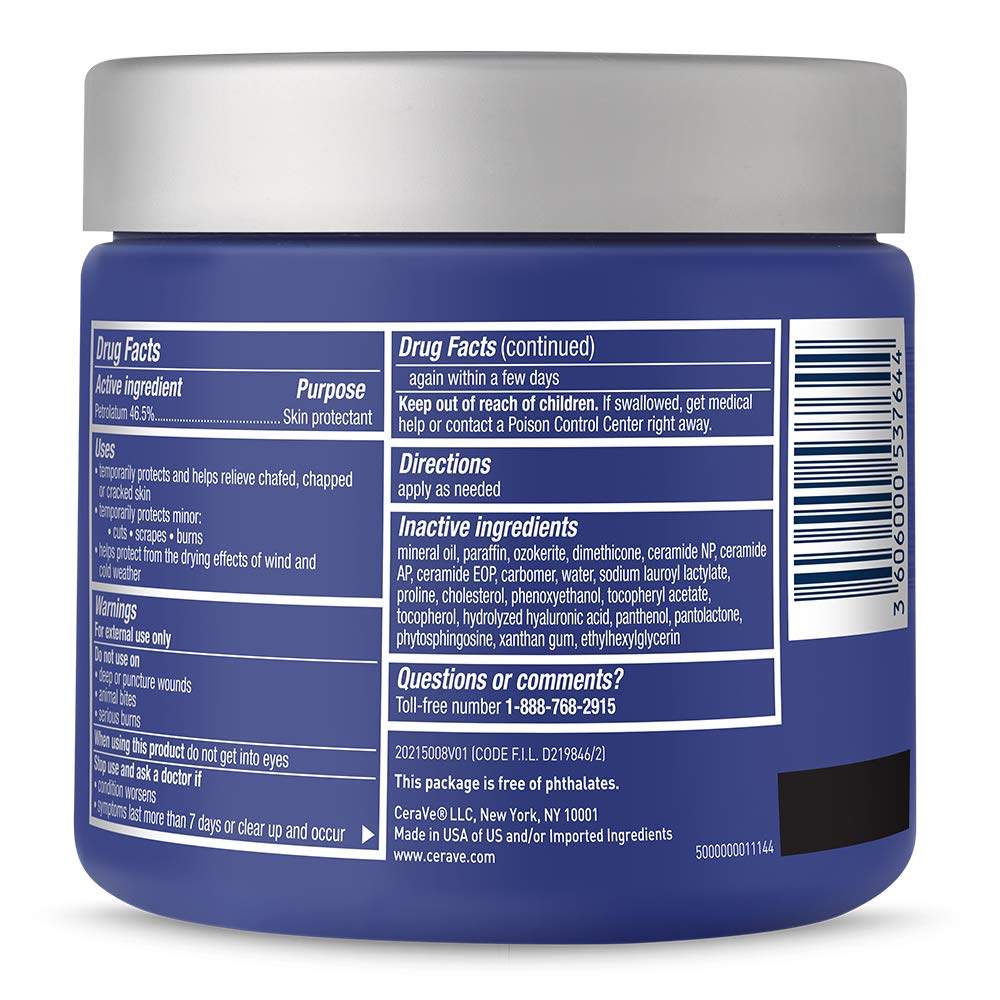 CeraVe Healing Ointment with Petrolatum Ceramides Lanolin, Fragrance Free 12 oz