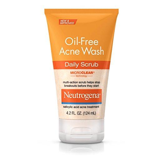 Neutrogena Oil-Free Acne Face Wash Daily Scrub With Salicylic Acid, 124 ml