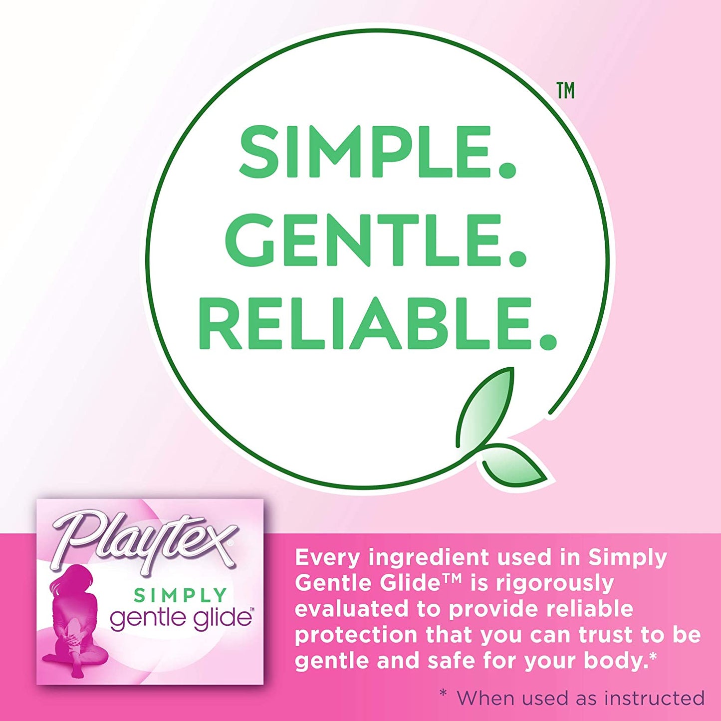 Playtex Simply Gentle Glide Unscented Tampons, Ultra Absorbency, 36 Count