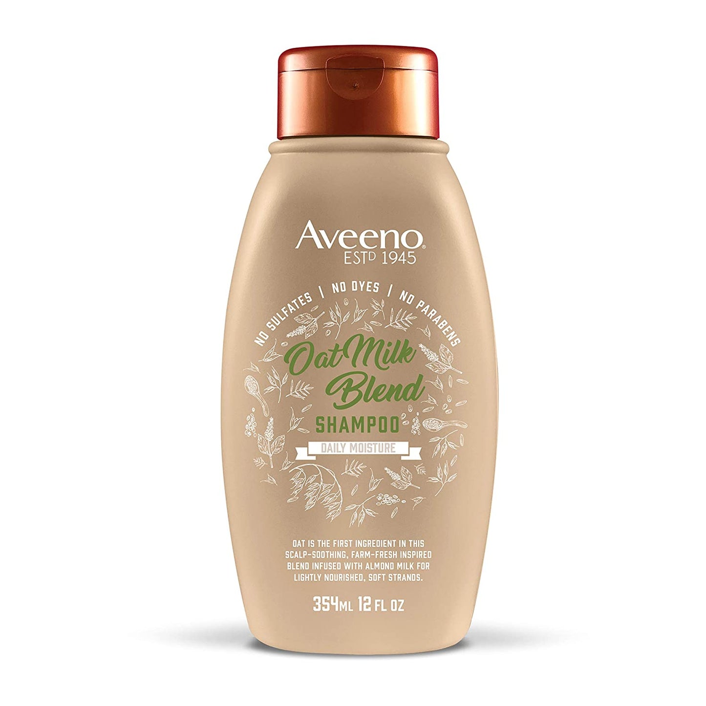 Aveeno Oat Milk Blend Shampoo Daily Moisture Infused with Almond Milk, 12 fl.oz / 354ml PACKAGING MAY VARY