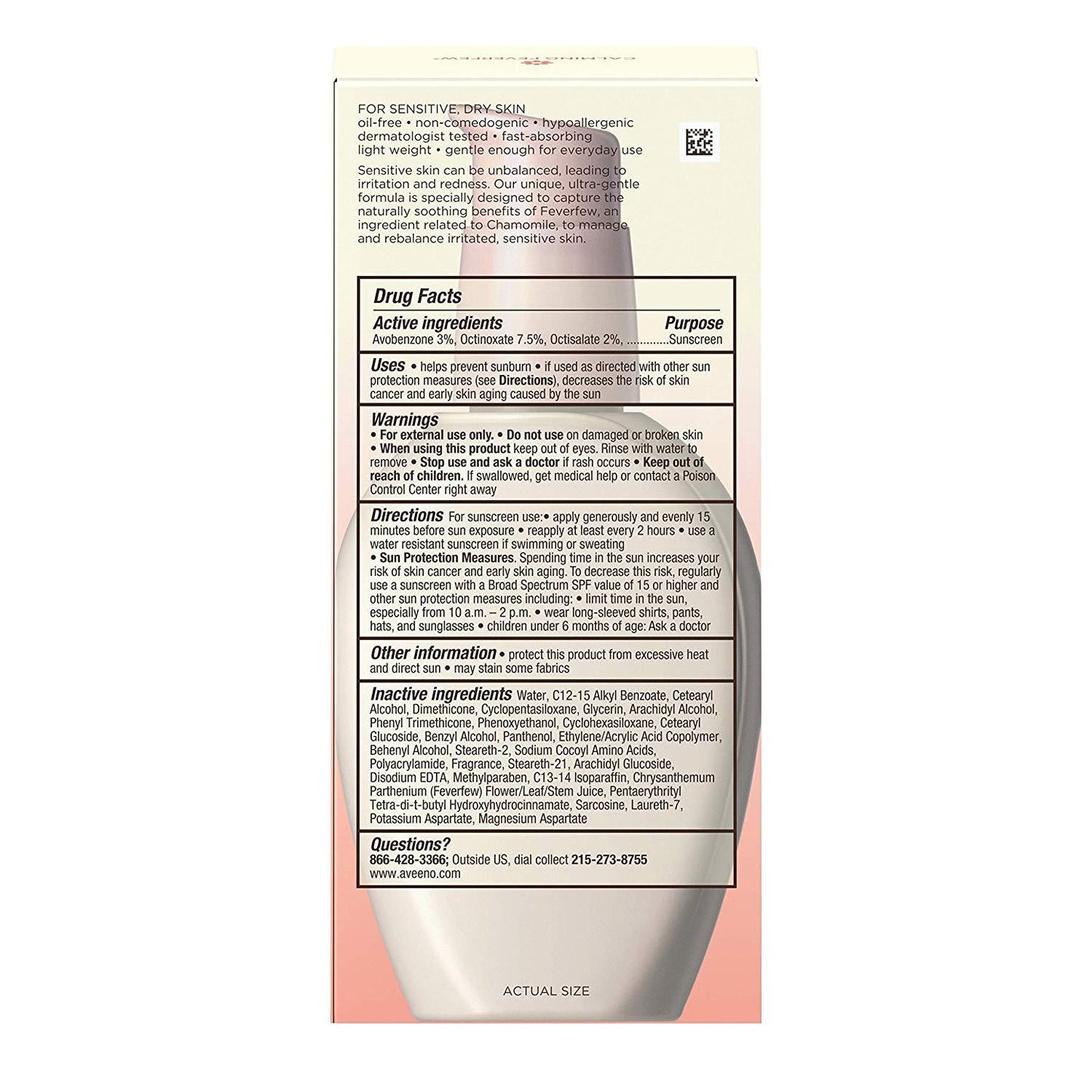 Aveeno Ultra-Calming Daily Moisturizer with Sunscreen SPF 15, 120 ml