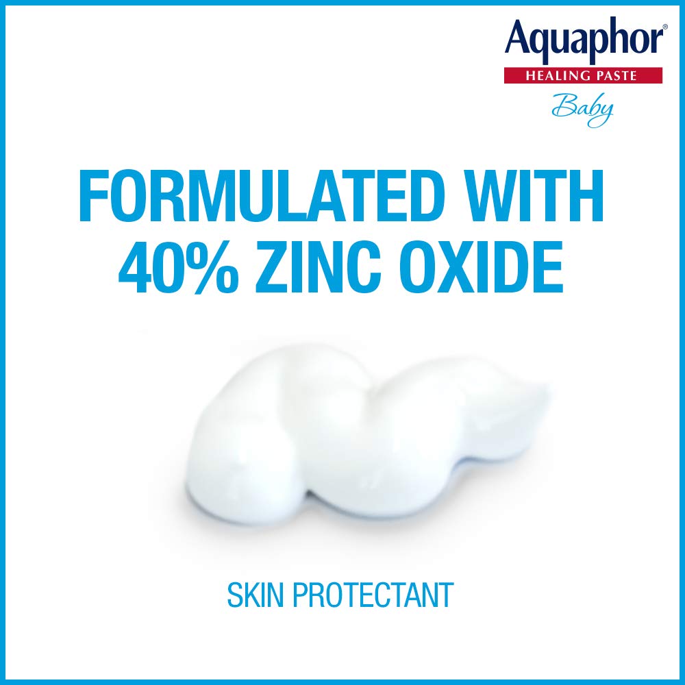 Aquaphor Baby Diaper Rash Paste Fast Relief For Troublesome Diaper Rash and Flare-ups 3.5 oz Tube