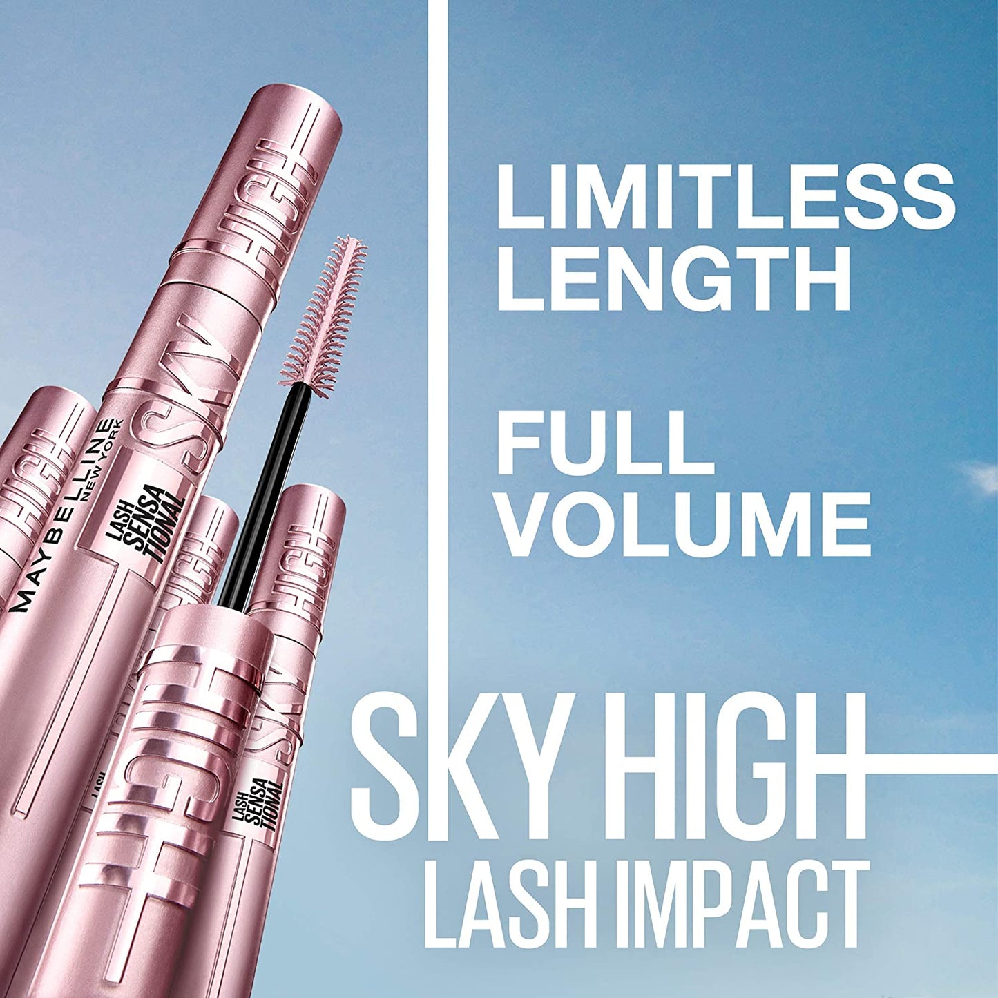 Maybelline Lash Sensational Sky High Mascara Waterproof in 802 (Very Black) 0.24 oz. / 7.2ml