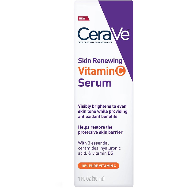 Cerave Skin Renewing Vitamin C Serum with Ceramides, Hyaluronic Acid & Vitamin B5, 1 fl.oz / 30 ml