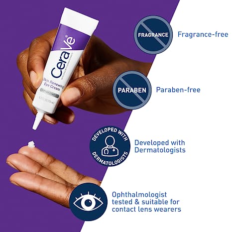 Cerave Skin Renewing Eye Cream Visibly Firms & Reduces Looks Of Fine Lines 0.5 Oz (14.2g) NO BOX