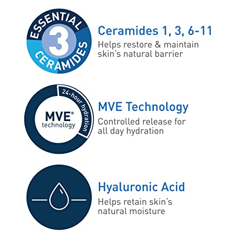 CeraVe Hydrating Cream-To-Foam Cleanser For Normal To Dry Skin Removes Makeup 12 Fl Oz (355ml)