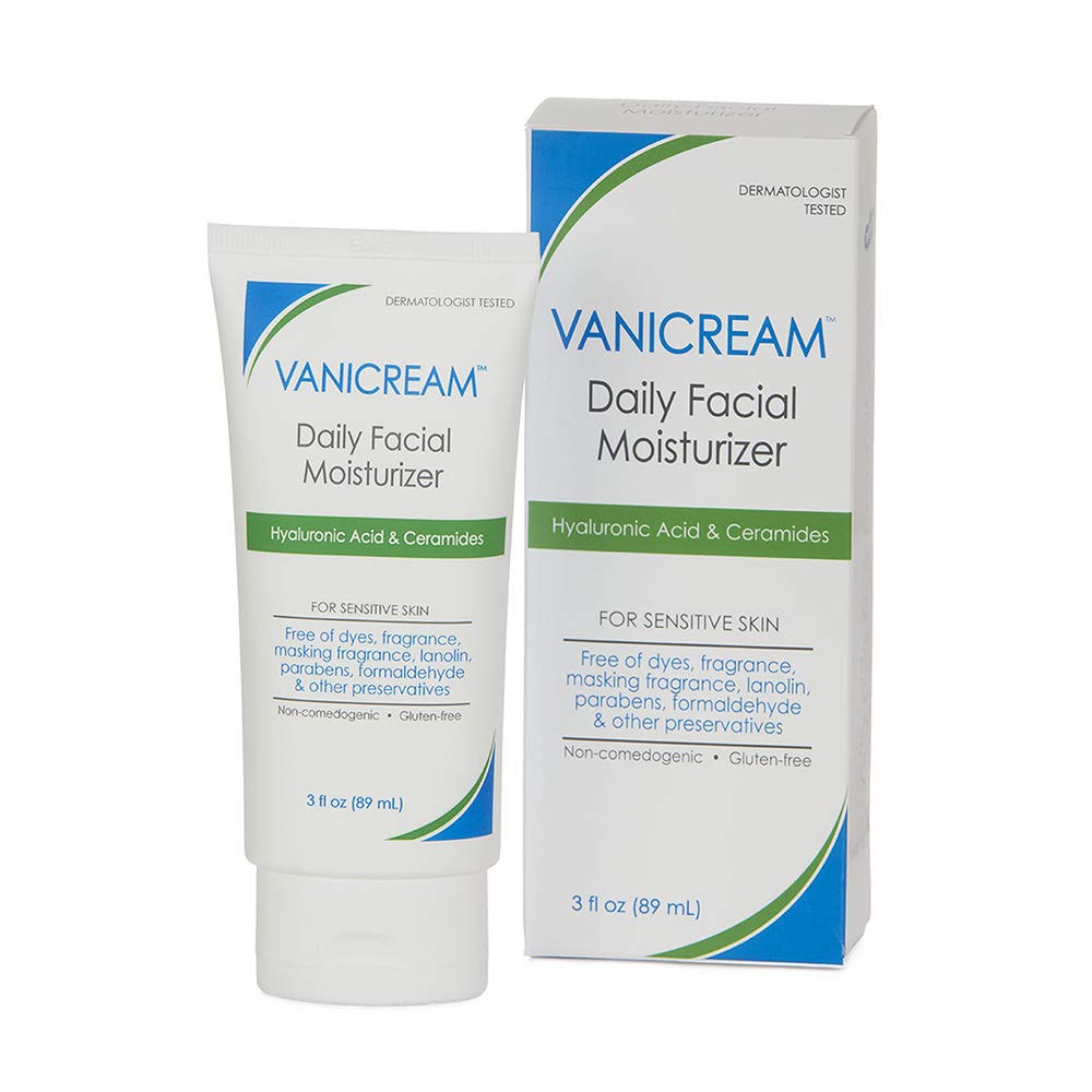 Vanicream Daily Facial Moisturizer With Hyaluronic Acid & Ceramides For Sensitive Skin, 3 fl.oz / 89ml