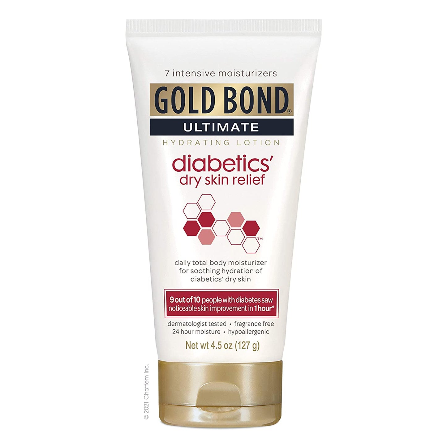 Gold Bond Ultimate Hydrating Lotion Diabetics Dry Skin Relief, Fragrance Free, 4.5 oz. / 127g