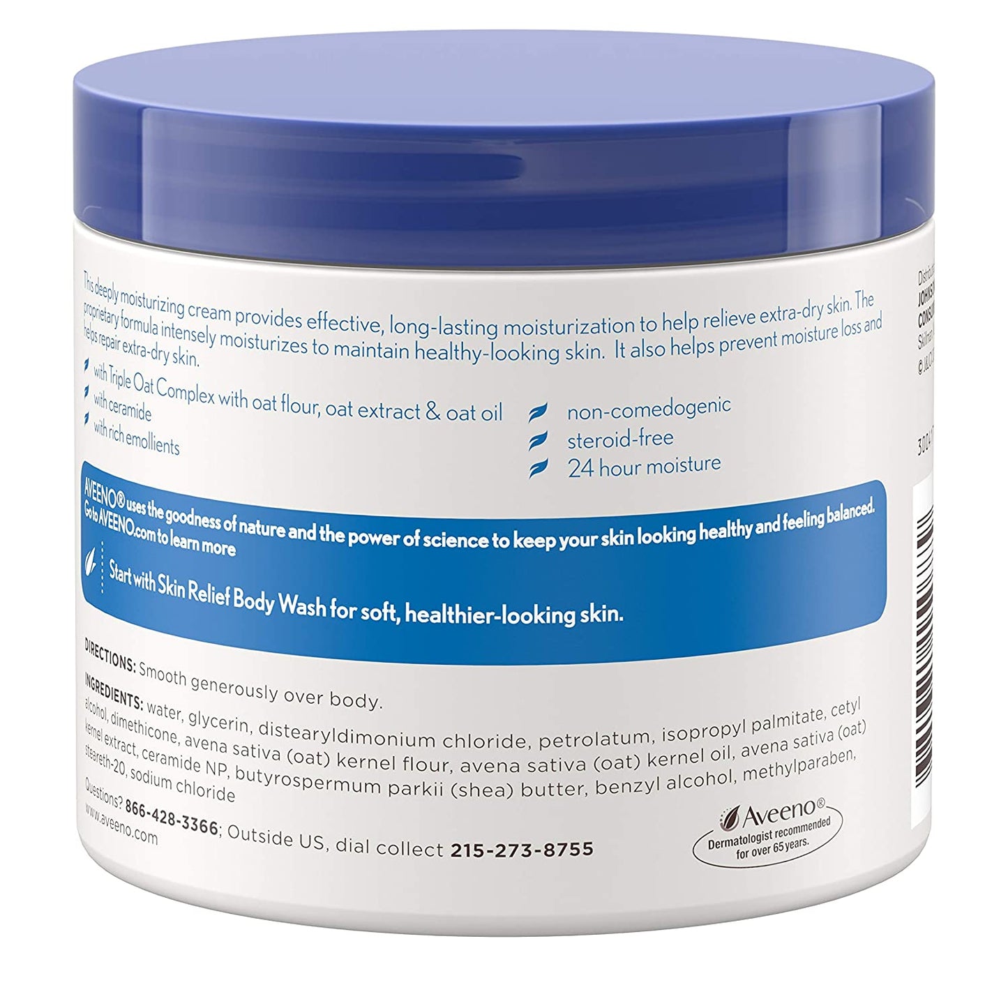 Aveeno Active Naturals Skin Relief Moisture Repair Cream Intense Moisture 11 oz