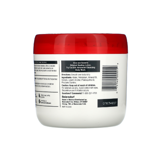 Eucerin Original Healing Cream, Fragrance Free, Rich Lotion for Extremely Dry Skin, 16 oz. / 454g