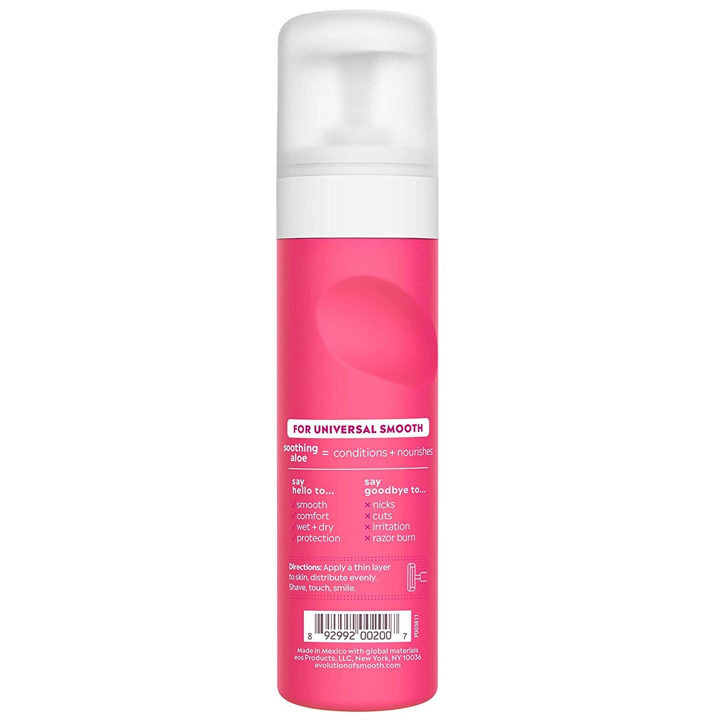 Eos Shea Better Shaving Cream for Women Pomegranate Raspberry, Shave Cream 207 ml / 7 fl oz