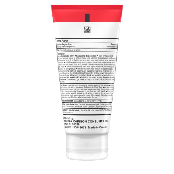 Neutrogena Stubborn Acne AM Treatment with Benzoyl Peroxide 2.5% Micronized BPO, 2.0 oz. / 56 g NO BOX