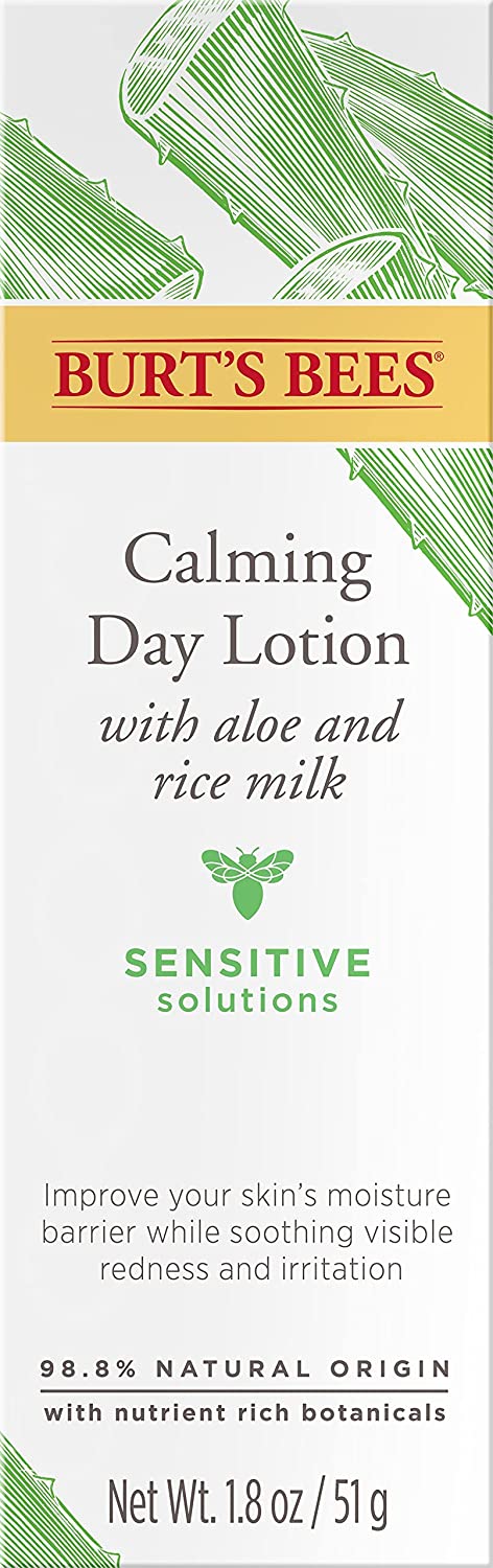 Burt's Bees Sensitive Solutions Calming Day Lotion with Aloe and Rice Milk 1.8 FL oz (51g)