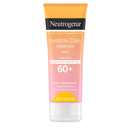 Neutrogena Invisible Daily Defense Sunscreen Lotion with Broad Spectrum SPF 60+, 3.0 fl.oz / 88ml
