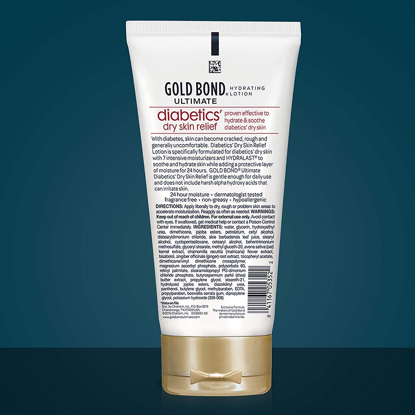 Gold Bond Ultimate Hydrating Lotion Diabetics Dry Skin Relief, Fragrance Free, 4.5 oz. / 127g