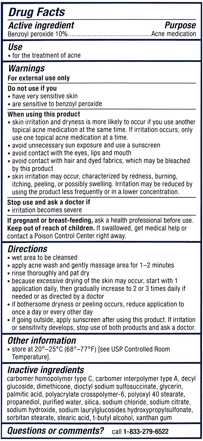 PanOxyl Acne Foaming Wash Benzoyl Peroxide 10% Maximum Strength Antimicrobial, 5.5 Ounce