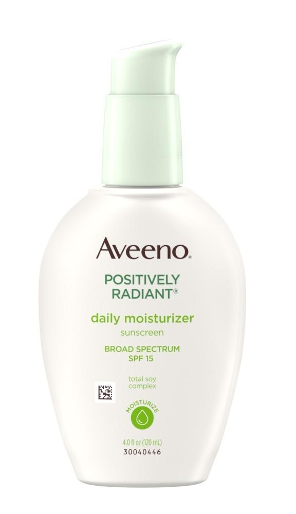 Aveeno Positively Radiant Daily Moisturizer with Sunscreen SPF15, 4.0 fl. oz PACKAGING MAY VARY
