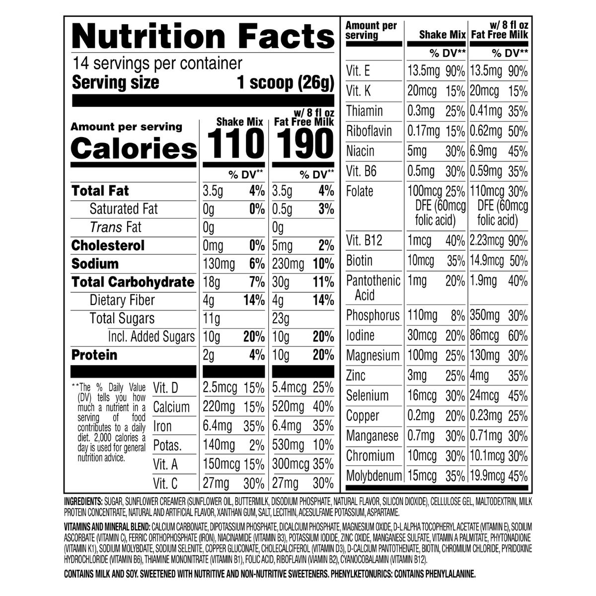 SlimFast Original 12.83 oz (French Vanilla)