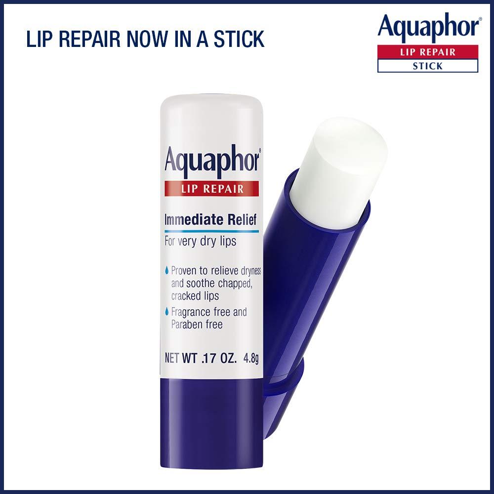 Aquaphor Lip Repair Stick, Soothes Dry Chapped Lips .17 oz (Pack of 2)
