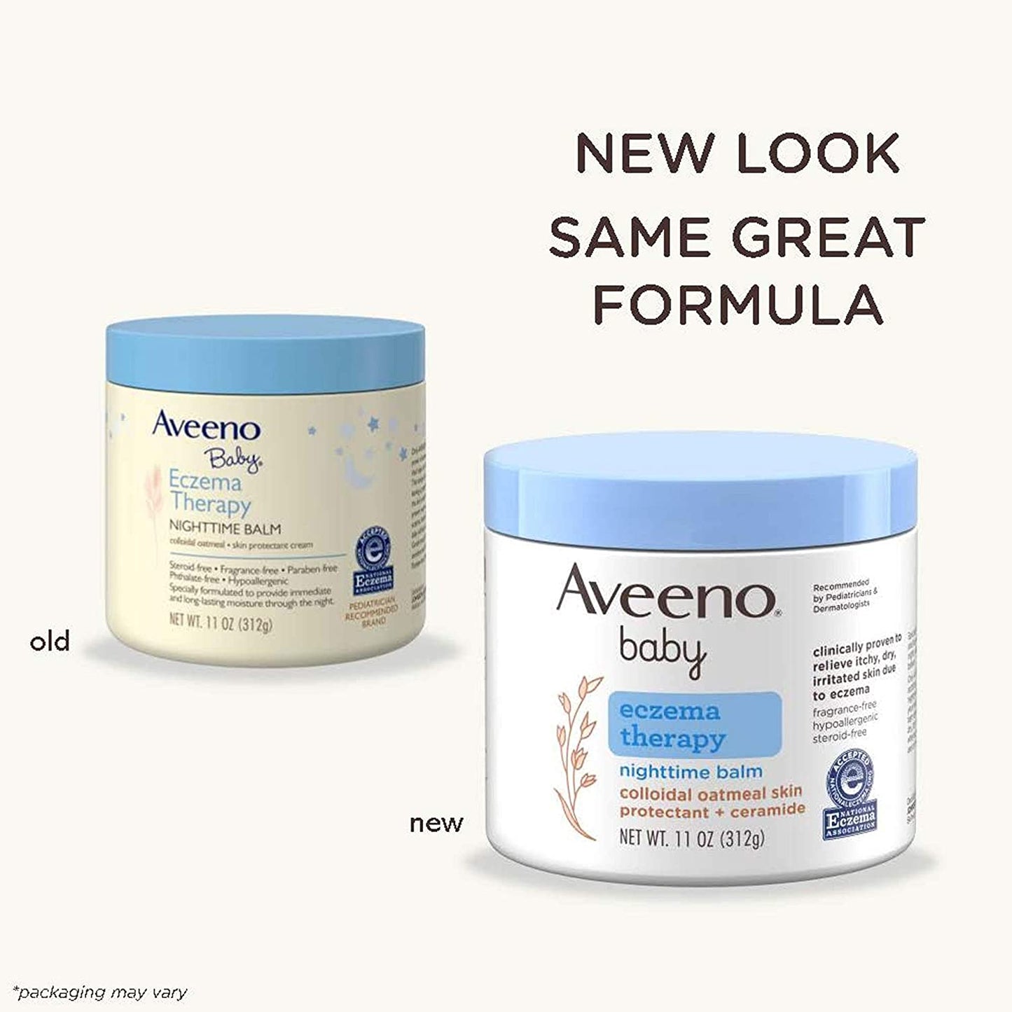 Aveeno Baby Eczema Therapy Nighttime Moisturizing Body Balm with Colloidal Oatmeal & Ceramide, 11 oz. / 312 g
