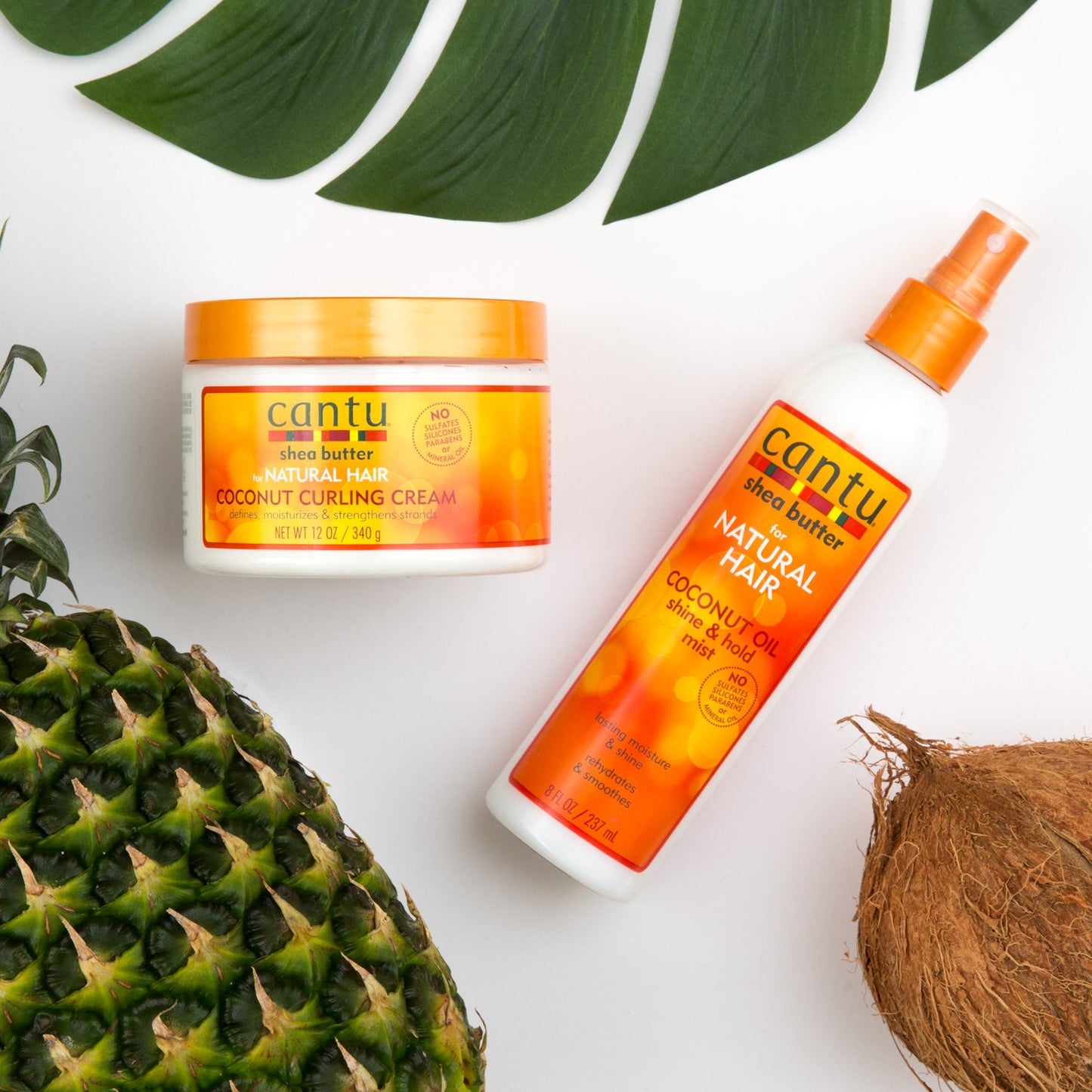 Cantu Shea Butter for Natural Hair Coconut Oil Shine and Hold Mist, 8 fl.oz / 237ml