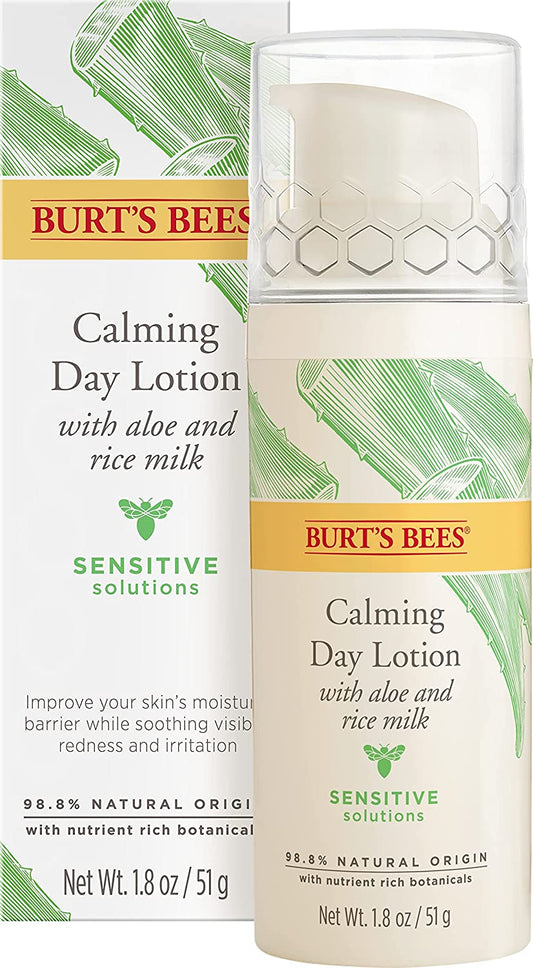 Burt's Bees Sensitive Solutions Calming Day Lotion with Aloe and Rice Milk 1.8 FL oz (51g)