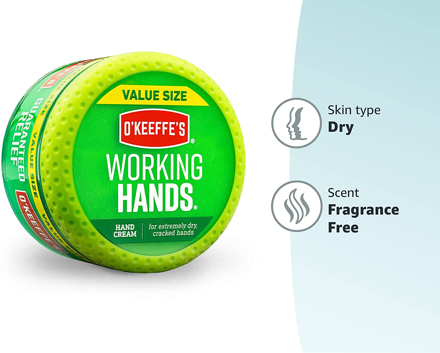 O'Keeffe's Working Hands Hand Cream for Extremely Dry, Cracked Hands, 6.8 oz. / 193g (Value Size)
