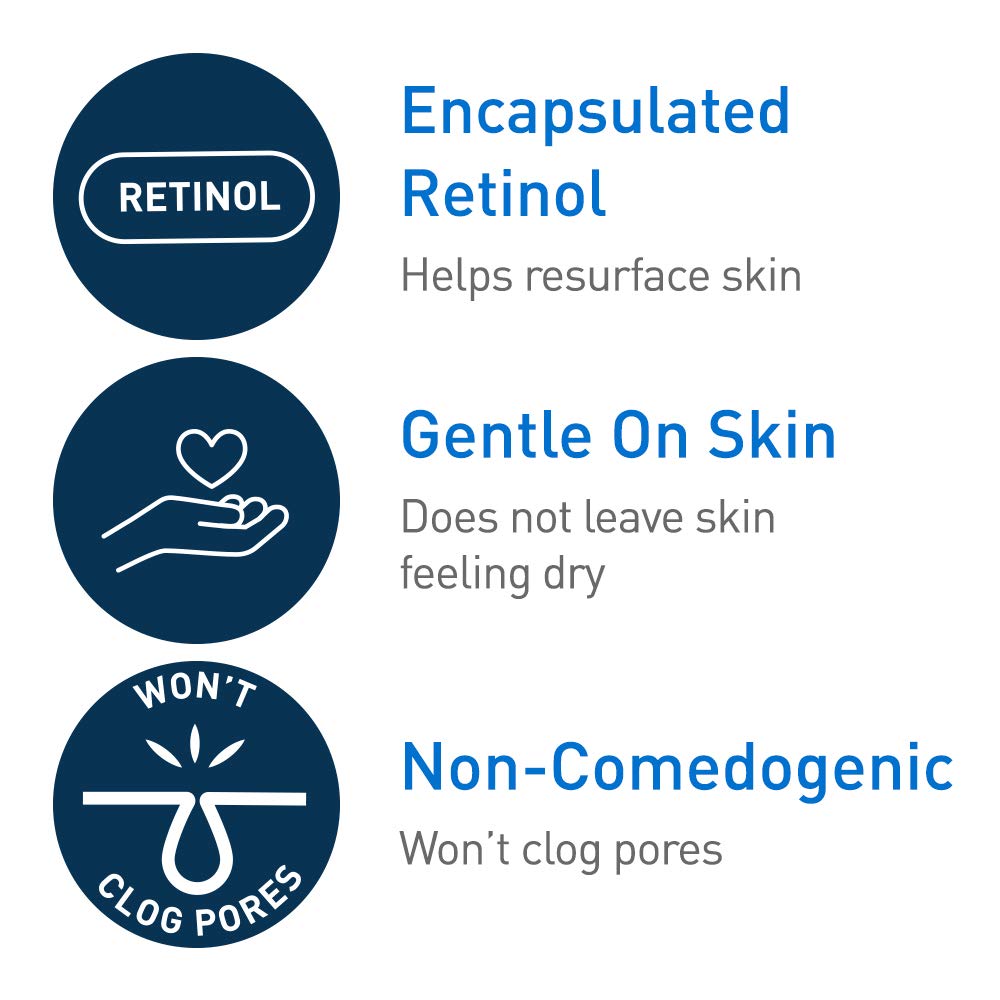 CeraVe Resurfacing Retinol Serum with 3 essential Ceramides, Licorice Extract & Niacinamide, 1 fl.oz / 30ml