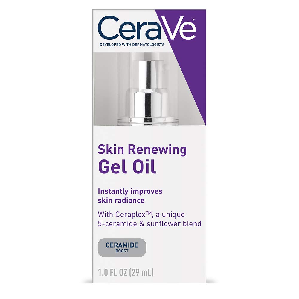 CeraVe Skin Renewing Gel Oil with Ceraplex, Fragrance Free, 1 fl oz / 29 ml