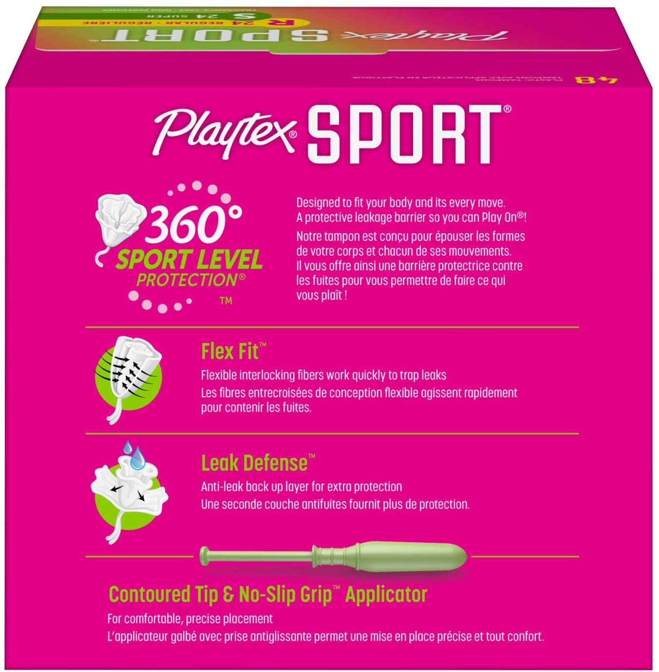 Playtex Sport Tampons Multipack Regular and Super Absorbency, Unscented 48 Tampons